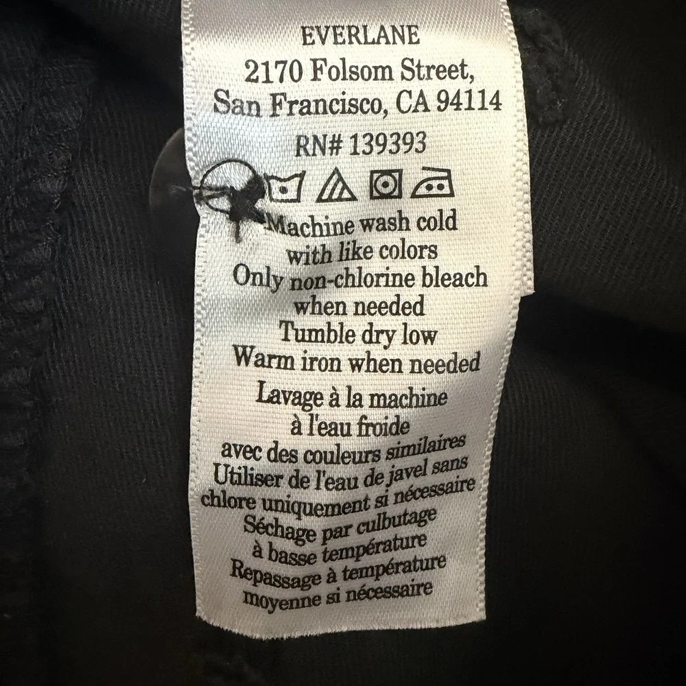 Everlane Fatigue Barrel Pant 4 Dark Grey Hi Rise Cotton Linen Minimalist Staple